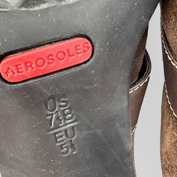 Aerosoles heeled slip on mule brown sides women’s size 7.5 - Picture 10 of 13